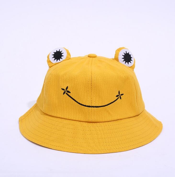 Cute Family Photo with Frog Fisherman Hats