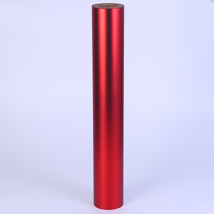 红色哑膜镭射膜批发 优质BOPP包装薄膜 多规格装饰塑料膜 可定制详情图2