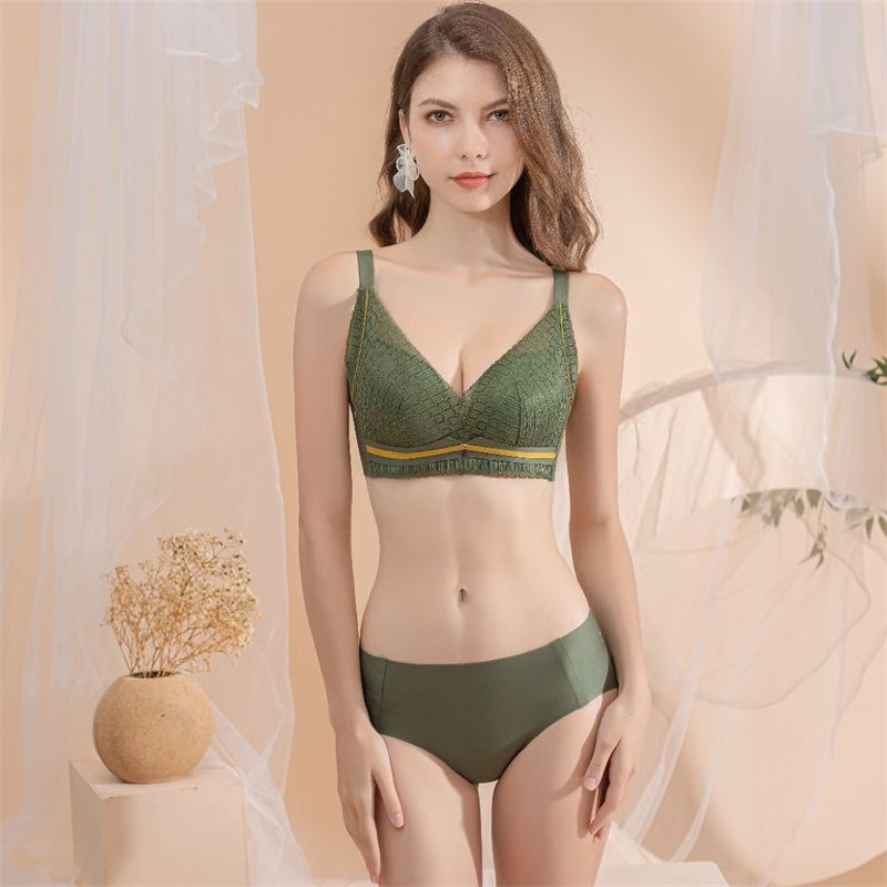 Alanya Thin Cup Lace Mesh Bra Folding Pair Milk Adjusting Underwear Cotton Comfortable Fashion 99