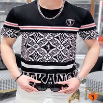 Summer men's top Short sleeve T-shirt Cool youth cotton printed breathable sweat top 5