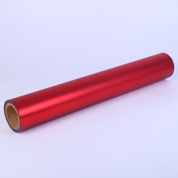 红色哑膜镭射膜批发 优质BOPP包装薄膜 多规格装饰塑料膜 可定制详情图1