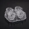 Household glass set: 4 cups plus one tray, BMPE-HL02-4T details Picture