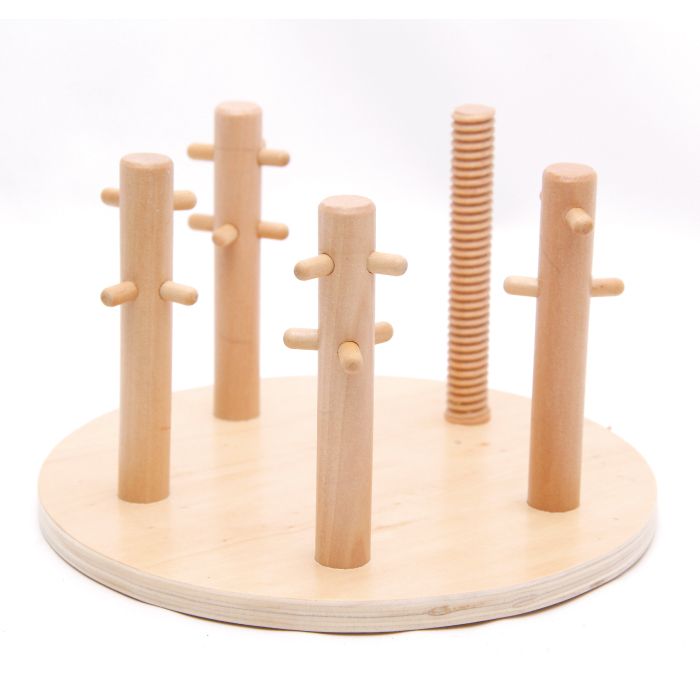 The wooden toy educational circular five-column geometric set column is highly entertaining and colorful. It helps cultivate logical thinking ability. Parent-child games exercise hand-eye coordination. Early education enlightenment toys accompany you to success Application Scenario