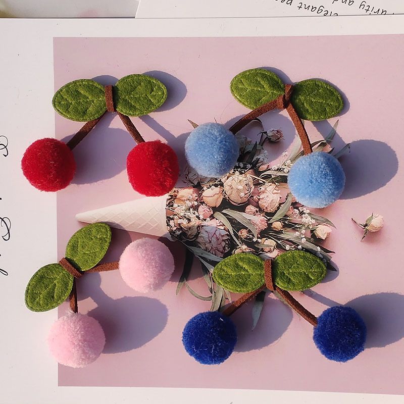 2cm Cherry 01 Cashmere Ball Wool lace pendant, diy hair accessory, hat wool ball decoration, Xingsheng Ball Making decoration accessories, clothing accessories Application Scenario
