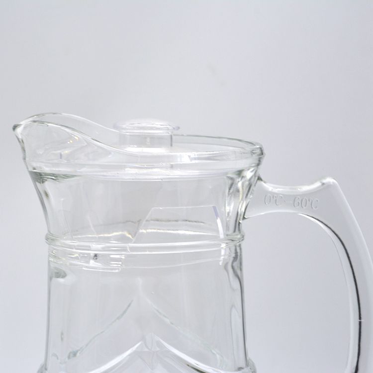 Household large-capacity glass cold water bottle for juice, J-138PAP electroplated colored glass cold water bottle Specification image