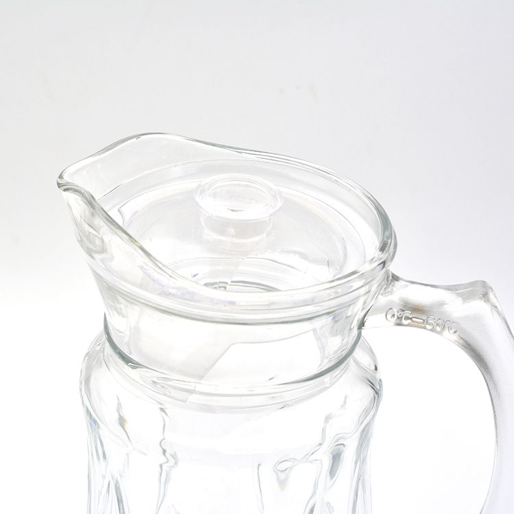 Household large-capacity glass cold water kettle, juice kettle J-135cl electroplated colored glass beverage kettle