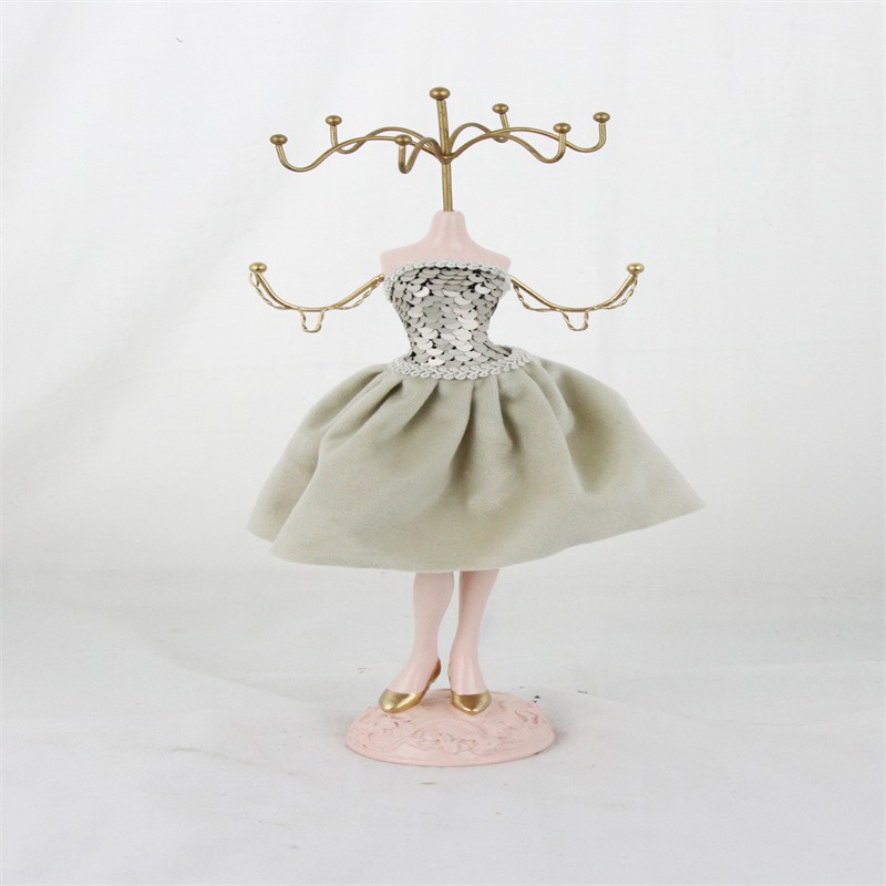 婚纱系列模特首饰架项链耳环饰品架亮片鱼尾公主裙32CM/2875详情1