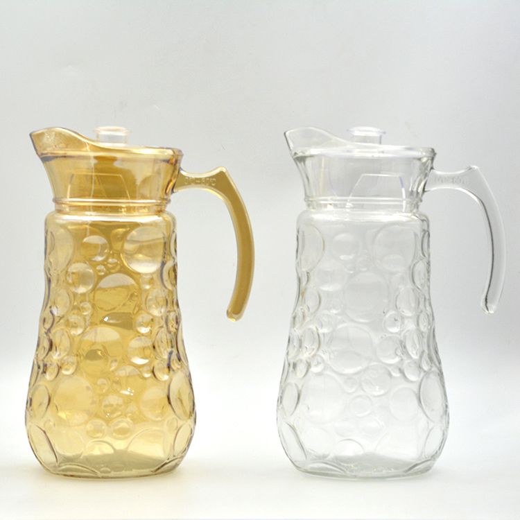 Household large-capacity glass cold water kettle, juice kettle, J-135pp electroplated colored glass beverage kettle details Picture