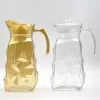 Household large-capacity glass cold water bottle for juice, J-138SJA electroplated colored glass cold water bottle details Picture