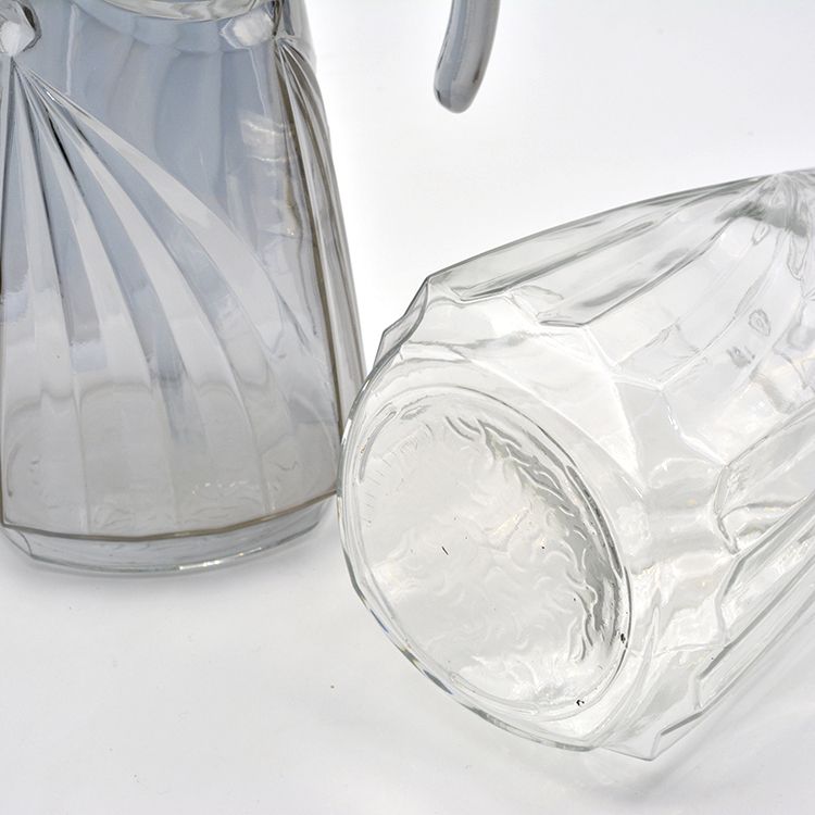 Household large-capacity glass cold water bottle, juice bottle J-151S electroplated colored glass cold water bottle Specification image