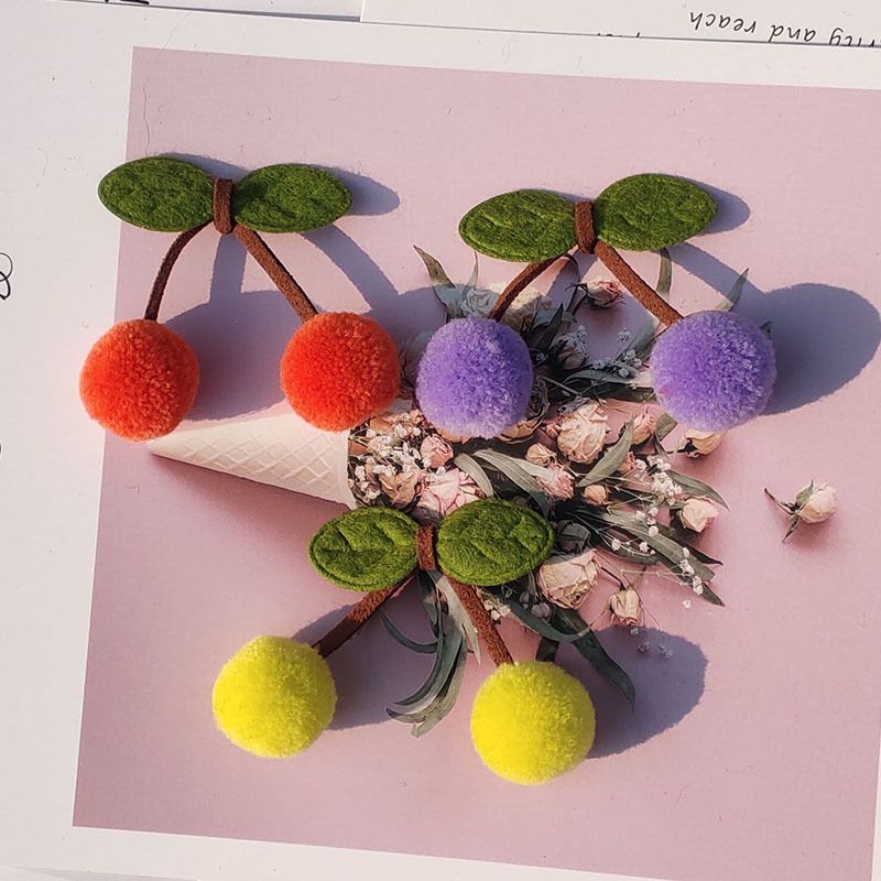 2cm Cherry 01 Cashmere Ball Wool lace pendant, diy hair accessory, hat wool ball decoration, Xingsheng Ball Making decoration accessories, clothing accessories Specification image