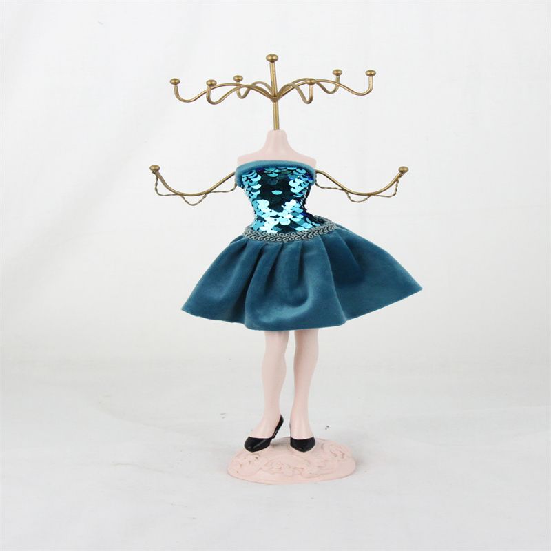 婚纱系列模特首饰架项链耳环饰品架亮片鱼尾公主裙32CM/2882
