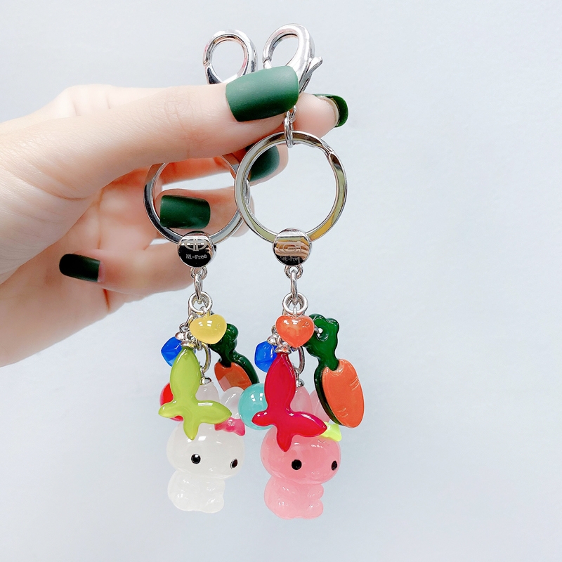 Acrylic keychain three-piece set a series of mixed personalized emoji 86