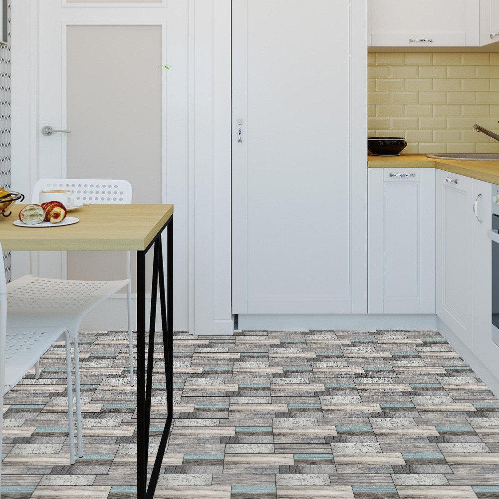 Mengruiya wholesale vintage wall and floor dual-purpose frosted SLATE effect kitchen oil-proof sheet self-adhesive wallpaper FG22 detail image 3