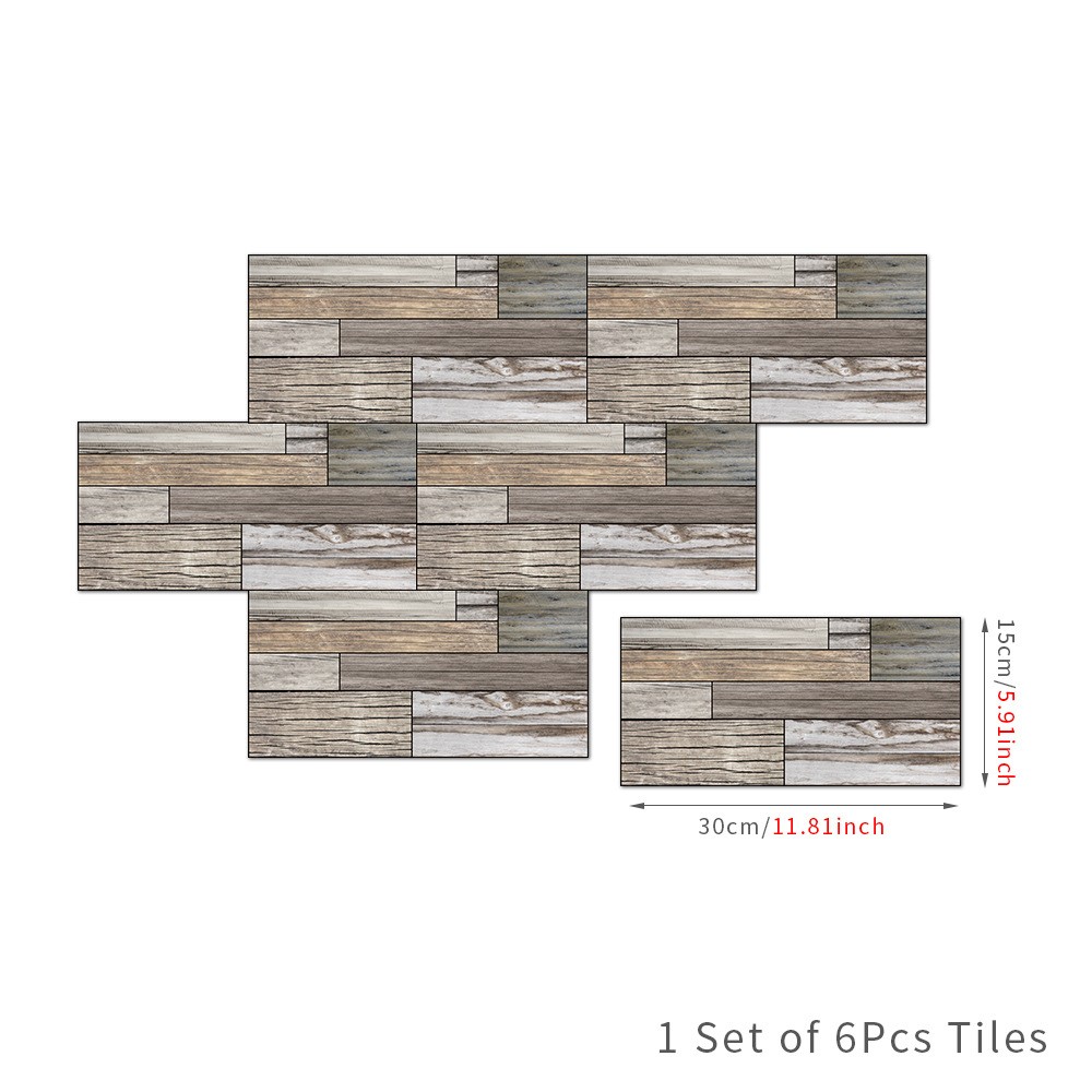 Mengruiya Nostalgic Wood-grain Wallpaper Thickened Self-adhesive pvc Waterproof 3D Home Wall and Floor Decorative Tape FG31 detail image 3