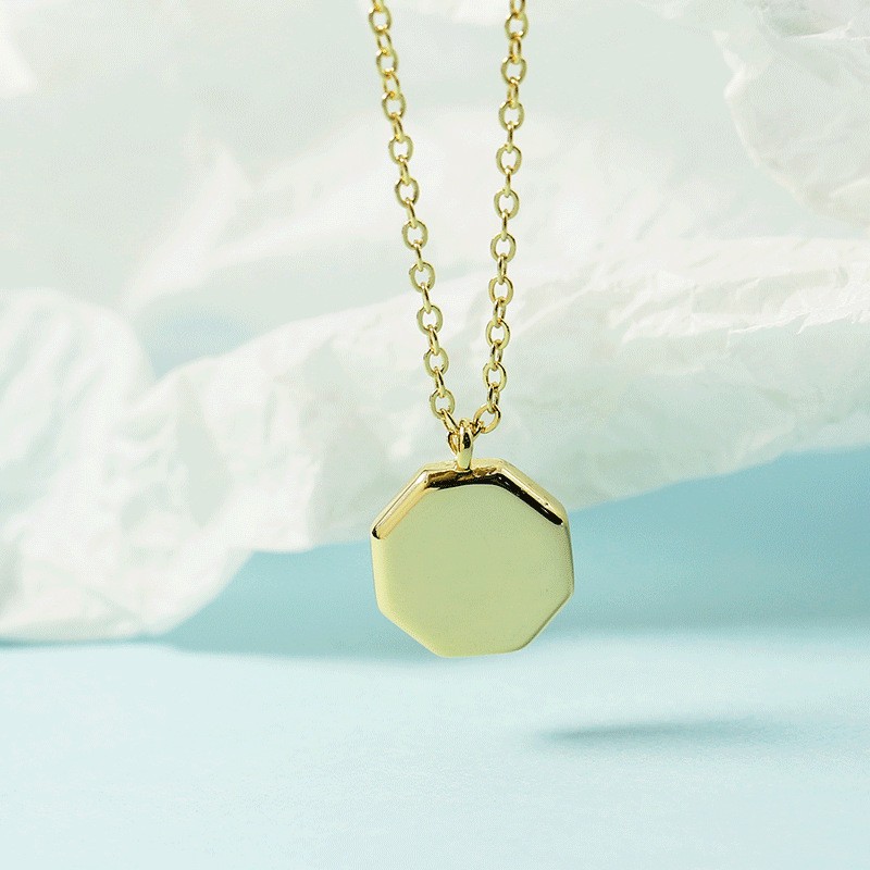 European and American fashionable acrylic inlaid alloy ladies' pendant detail image 1