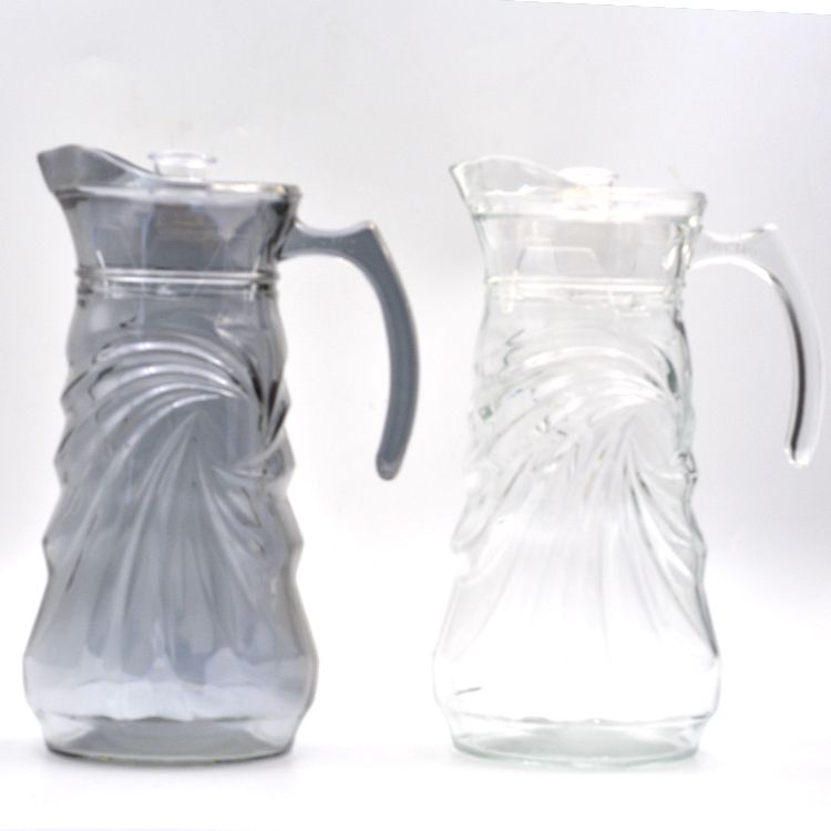 Household large-capacity glass cold water kettle, juice kettle, J-130SEL electroplated glass draft beer kettle