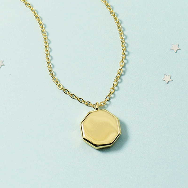European and American fashionable acrylic inlaid alloy ladies' pendant detail image 2