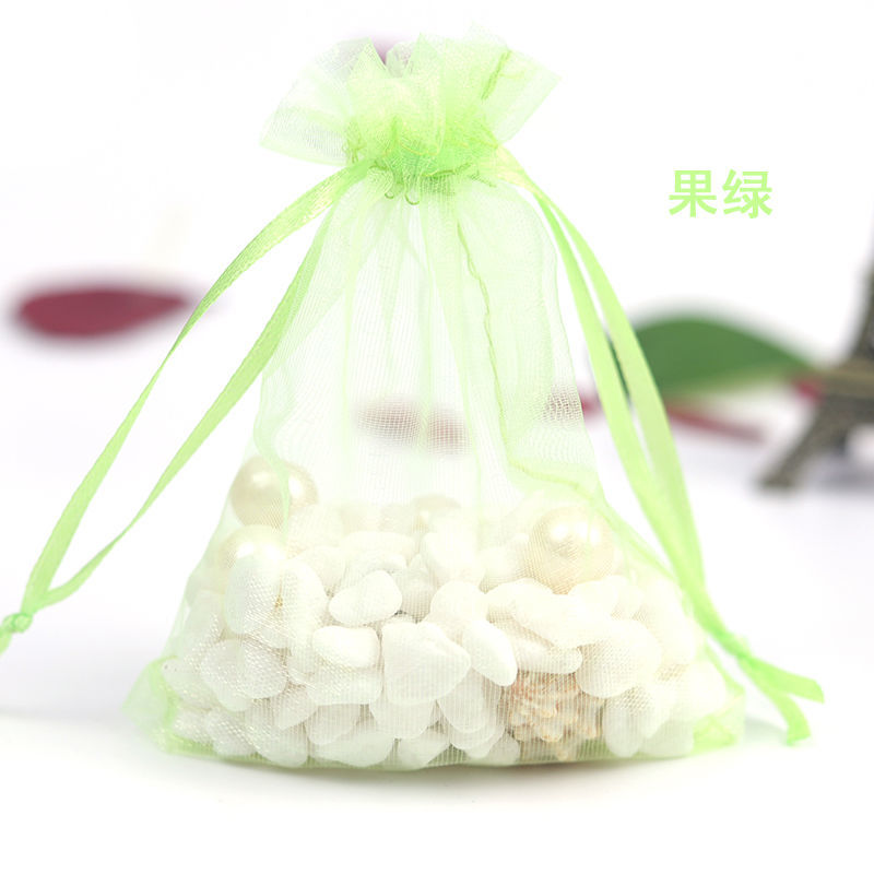 多色透明化妆品试用珍珠纱袋雪纱袋欧根纱礼品包装网纱袋子13产品图