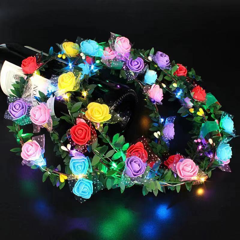 仿真发光玫瑰花图