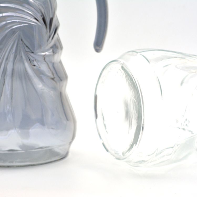 Household large-capacity glass cold water kettle, juice kettle, J-130SEL electroplated glass draft beer kettle Specification image