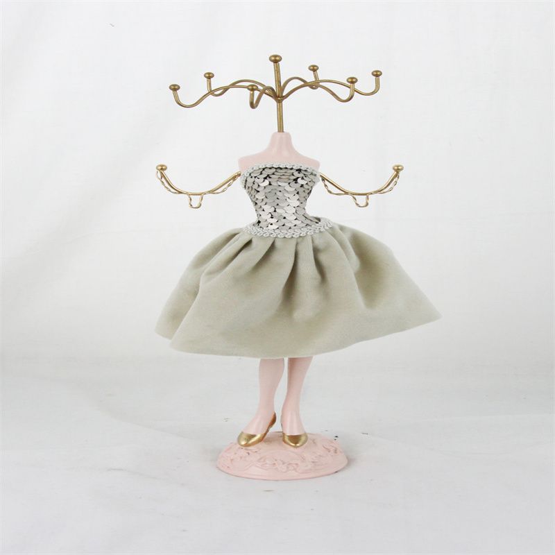 婚纱系列模特首饰架项链耳环饰品架亮片鱼尾公主裙32CM/2875