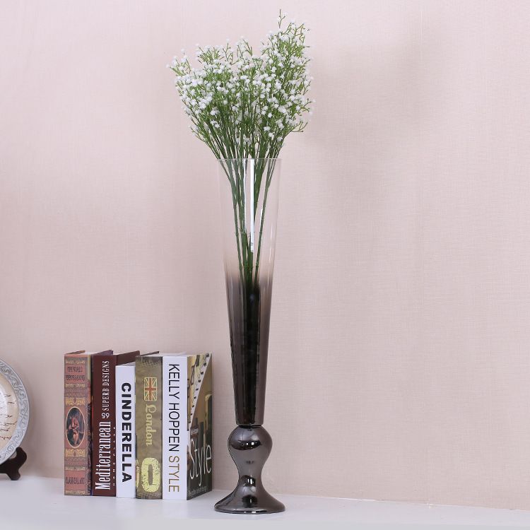 Manufacturers wholesale supply long transparent glass vase simulation flower decoration glass flower arrangements flower crafts flower