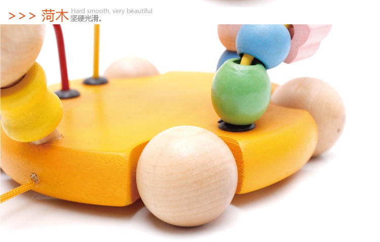 The wooden toy, the educational golden turtle wrapped around a pearl, is highly entertaining and colorful. It helps cultivate logical thinking ability. The parent-child game exercises hand-eye coordination. It is an early education and enlightenment toy that accompanies your growth detail image 7