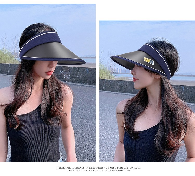 New Summer Women's Uv-Resistant Adjustable Cap Empty Cap Outdoor Sports Breathable Sun Cap Item Picture