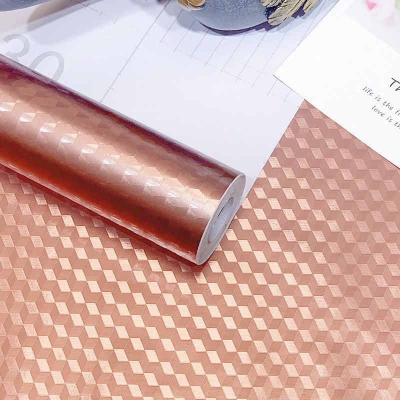 【 Yuming 】 Wholesale 10-meter kitchen oil-proof self-adhesive paper, thickened waterproof aluminum foil, wear-resistant and high-temperature resistant wallpaper A1-5 detail image 1