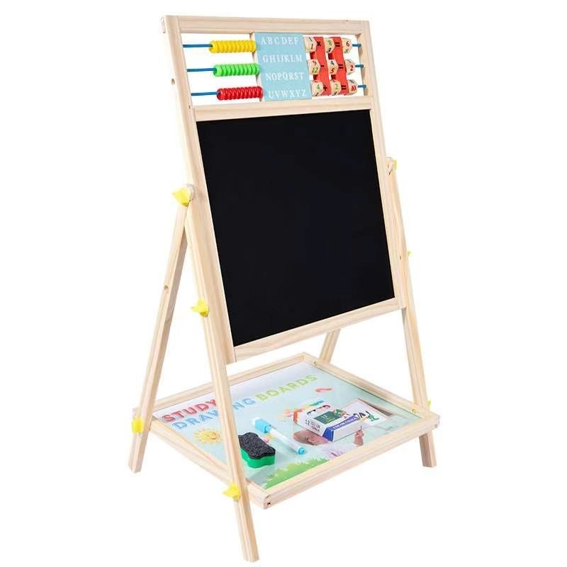 The wooden toy educational and fun multi-functional drawing board is highly entertaining with rich colors. It can cultivate logical thinking ability, play parent-child games, and exercise hand-eye coordination. It is an early education and enlightenment toy that accompanies your growth detail image 3