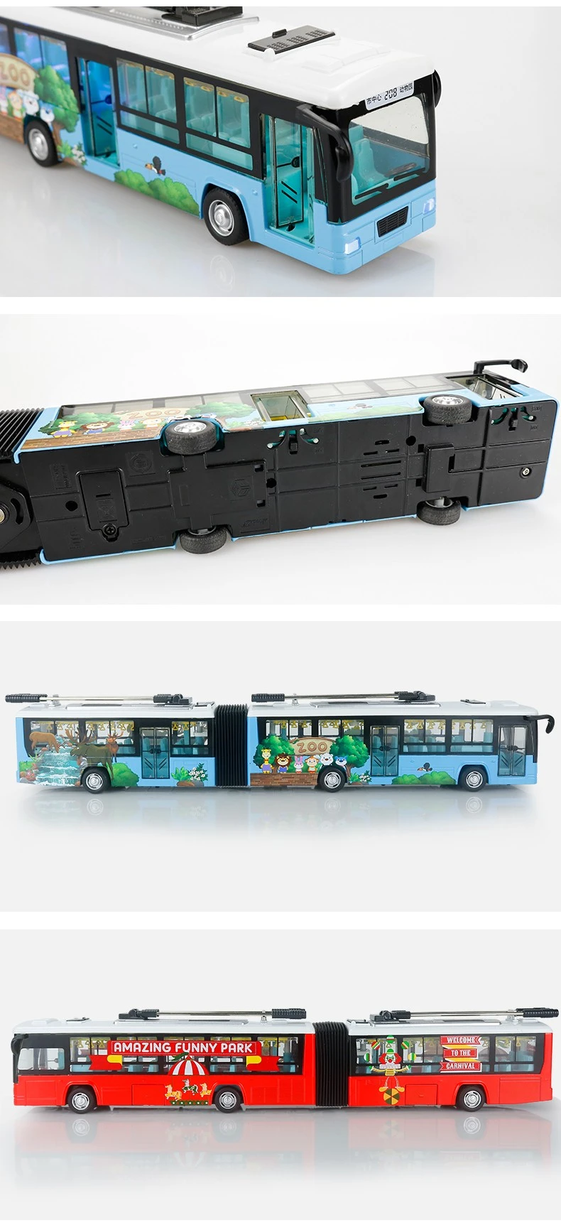 A cartoon dual-saving electric vehicle model with sound, light and rebound force that can open the door detail image 7
