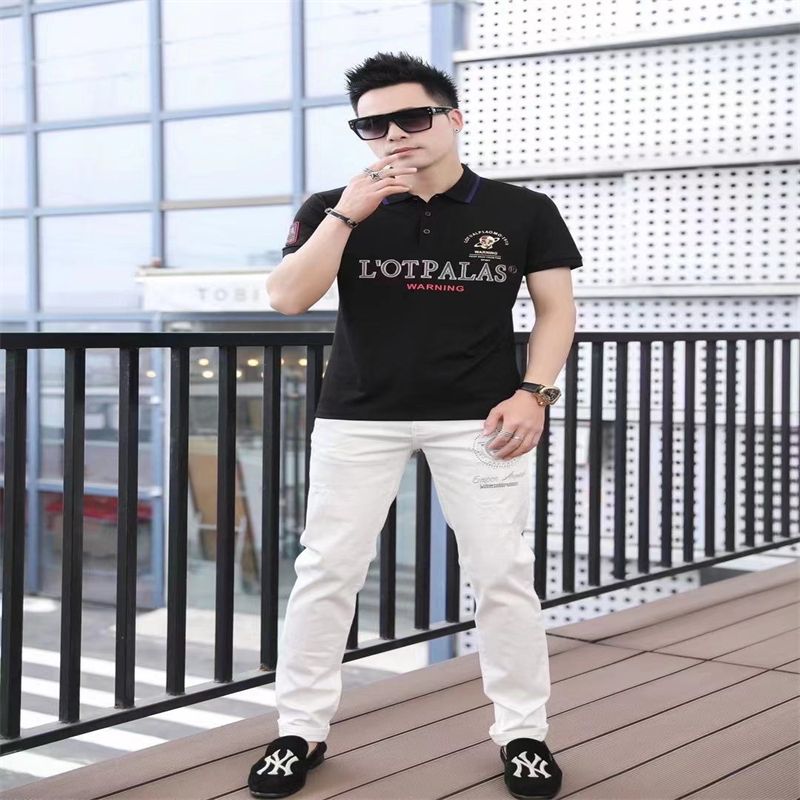 Summer men's shirt short sleeve T-shirt cool youth pure cotton round neck loose size trend shirt 7