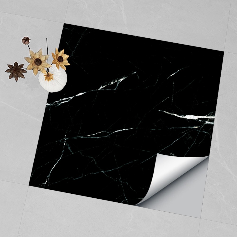 AMJ's new square marble tile self-adhesive paper kitchen stove, living room and bedroom decorative wall stickers detail image 6