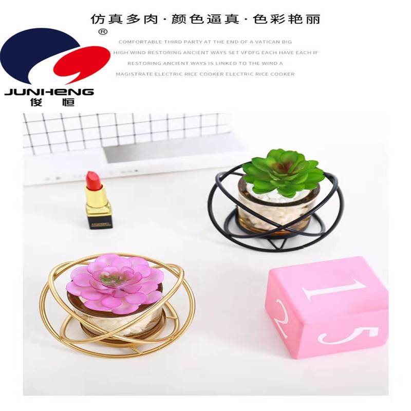 北欧仿真绿植假花多肉植物小盆栽ins摆设创意桌面书柜摆件装饰品详情图4