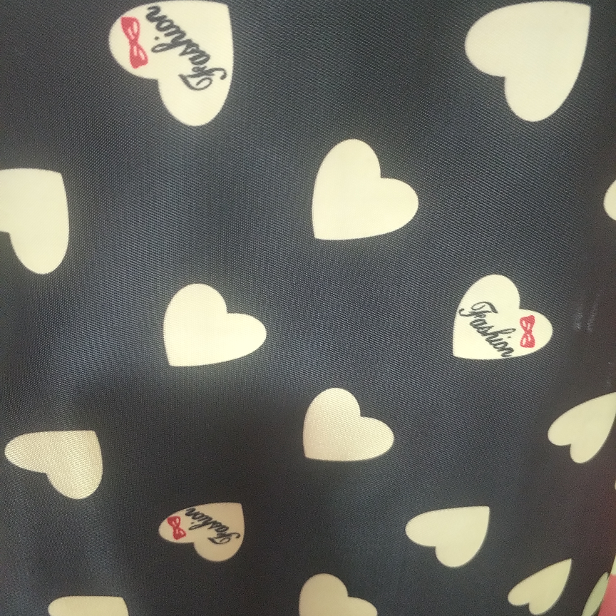 230爱心印花，黑色