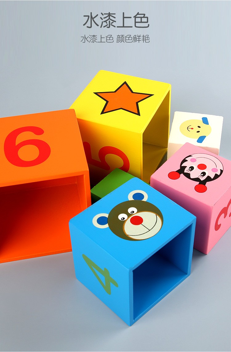 The wooden toy cognitive multi-color set box is highly interesting with rich colors. It can cultivate logical thinking ability, and the parent-child interactive game can exercise hand-eye coordination. Early education enlightenment toys will accompany you to success detail image 5