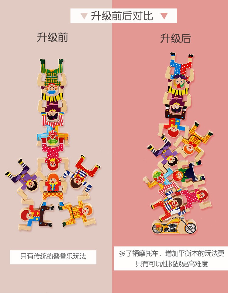 The educational balance game, the fun strongman stacking game, is highly entertaining and colorful. It helps cultivate logical thinking ability. The parent-child interactive game exercises hand-eye coordination. Early education enlightenment toys accompany you to success detail image 6