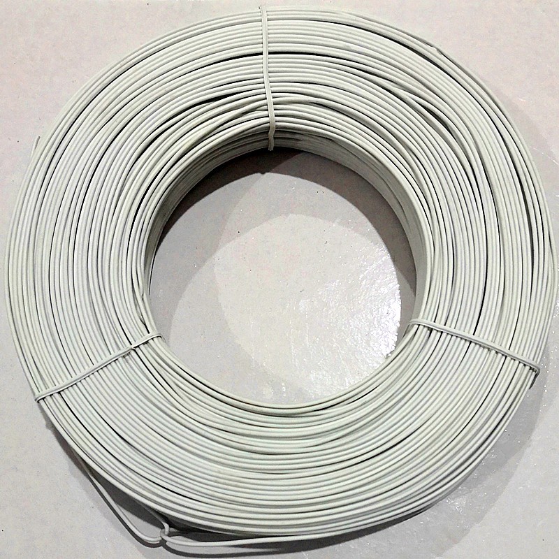 Electro-galvanized iron wire, wire binding with rubber coating, wire binding with rubber coating, iron wire 0.9, rubber coating 1.5, white, one roll, 180 meters, iron cable tie wholesale and retail, DIY by hand, customizable, can be cut to various lengths detail image 4