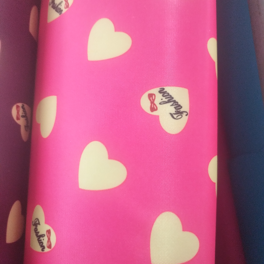 230爱心印花，梅红