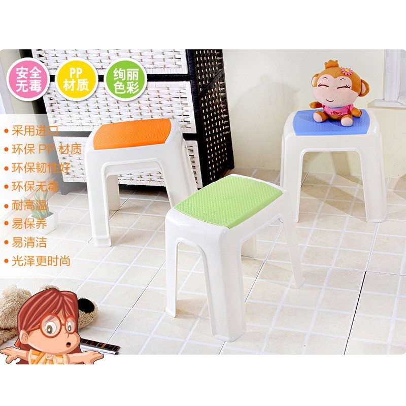 义乌好货 日用百货塑料制品 家用塑料儿童凳大号27703 彩色 换鞋凳 幼儿园小凳子 小板凳 脚凳详情9