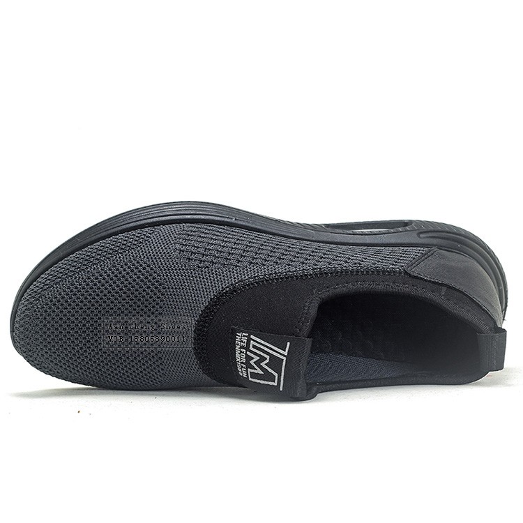 2021新款男士聚氨酯休闲鞋户外飞织耐磨单鞋时尚一脚蹬运动鞋厂家批发详情图12