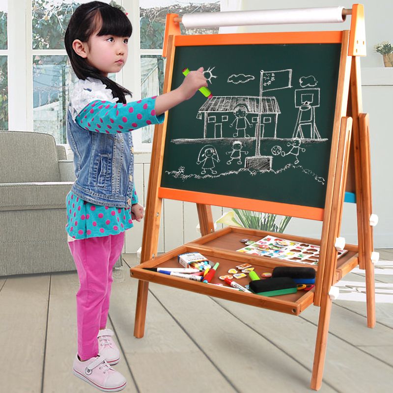 The wooden toy bamboo lifting paper roll drawing board is highly entertaining with rich colors. It can cultivate logical thinking ability, and the parent-child interactive game can exercise hand-eye coordination. Early education and enlightenment toys will accompany you to success details Picture