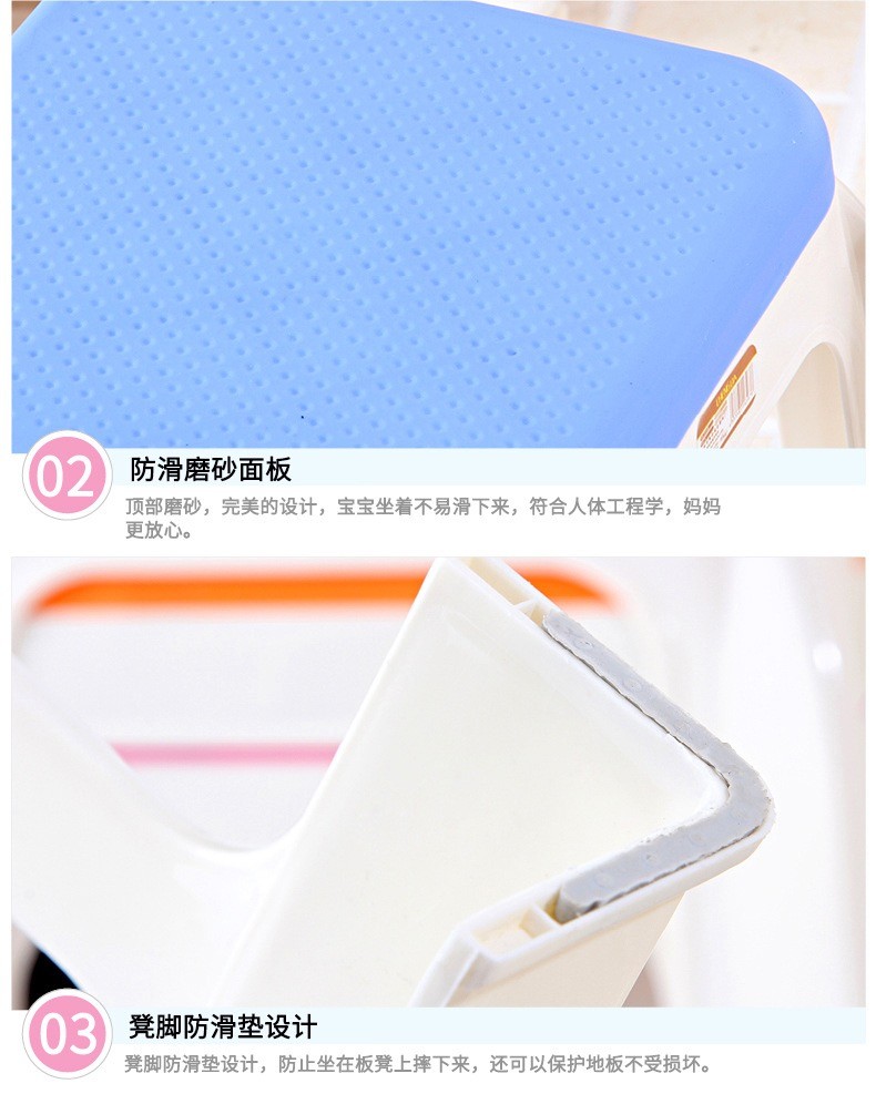 义乌好货 日用百货塑料制品 家用塑料儿童凳大号27703 彩色 换鞋凳 幼儿园小凳子 小板凳 脚凳详情3