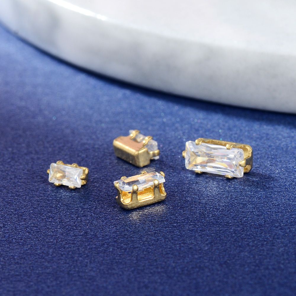 3*6长方六角锆石饰品配件批发厂家直销