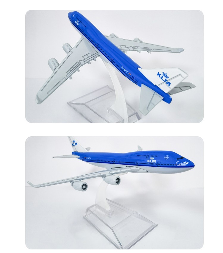 厂家直销荷兰KLM航空飞机模型儿童玩具房间装饰物桌面摆件波音空客飞机模型详情图9