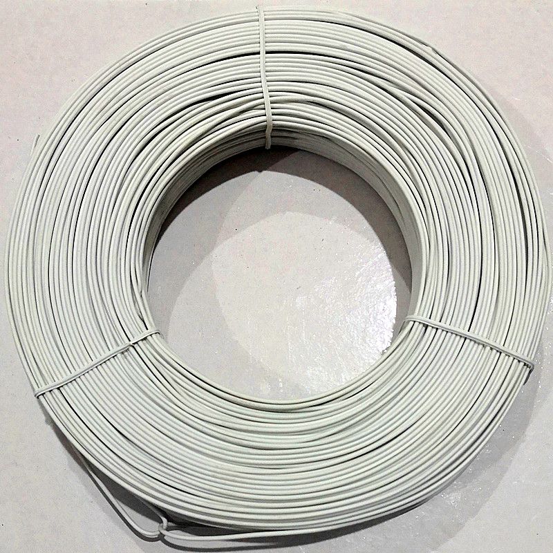 Electro-galvanized iron wire, wire binding with rubber coating, wire binding with rubber coating, iron wire 0.9, rubber coating 1.5, white, one roll, 180 meters, iron cable tie wholesale and retail, DIY by hand, customizable, can be cut to various lengths Item Picture