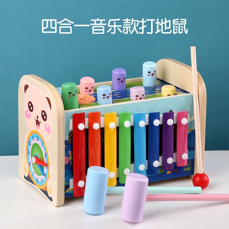 This educational, multi-functional, four-in-one music whack-a-mole game is highly entertaining with rich colors. It helps cultivate logical thinking skills, promotes parent-child interaction, and enhances hand-eye coordination. It is an early education and enlightenment toy that accompanies you to success