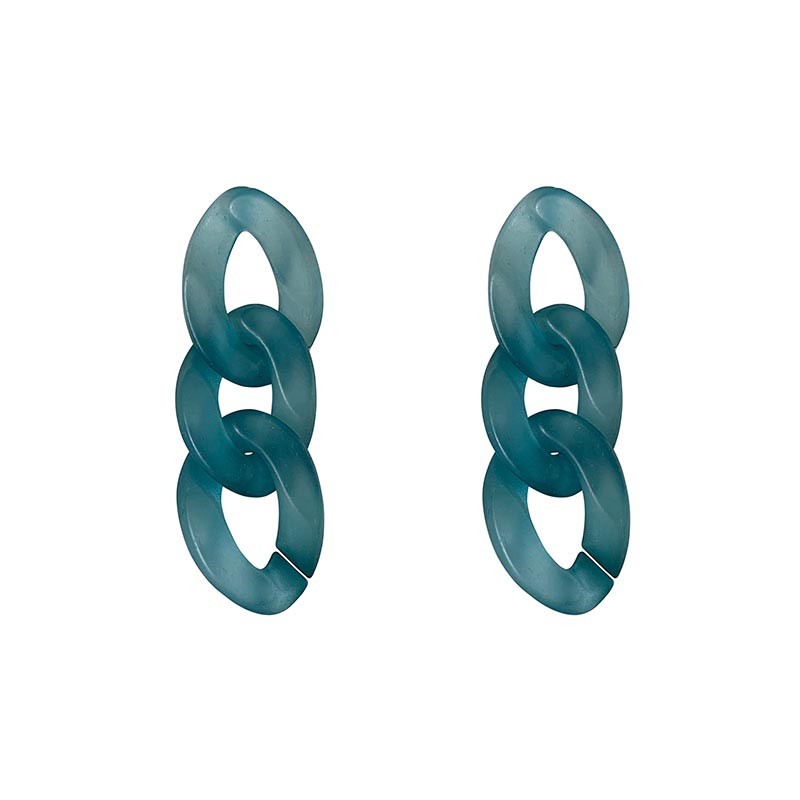 European and American style acrylic lightweight spliced women's design cold earrings detail image 1