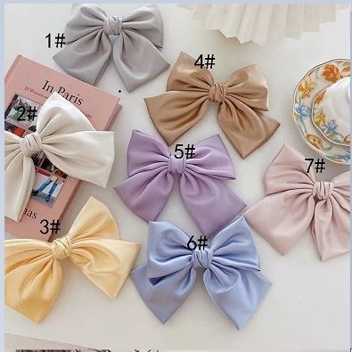 Satin hair clips